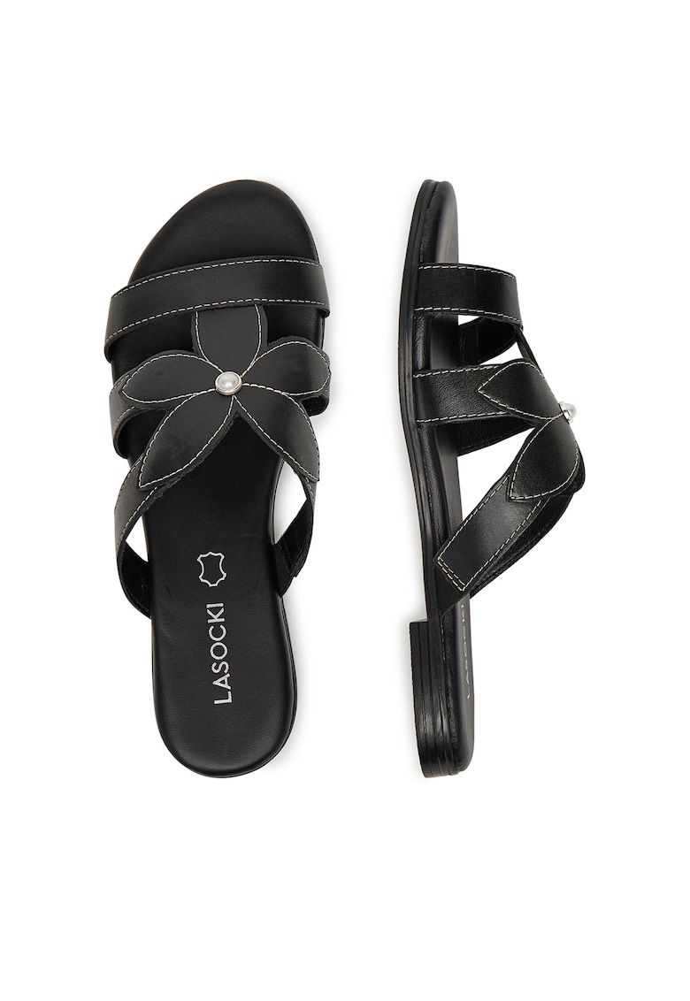 Slapi dama - RST-ARENA-69 - piele naturala - Negru