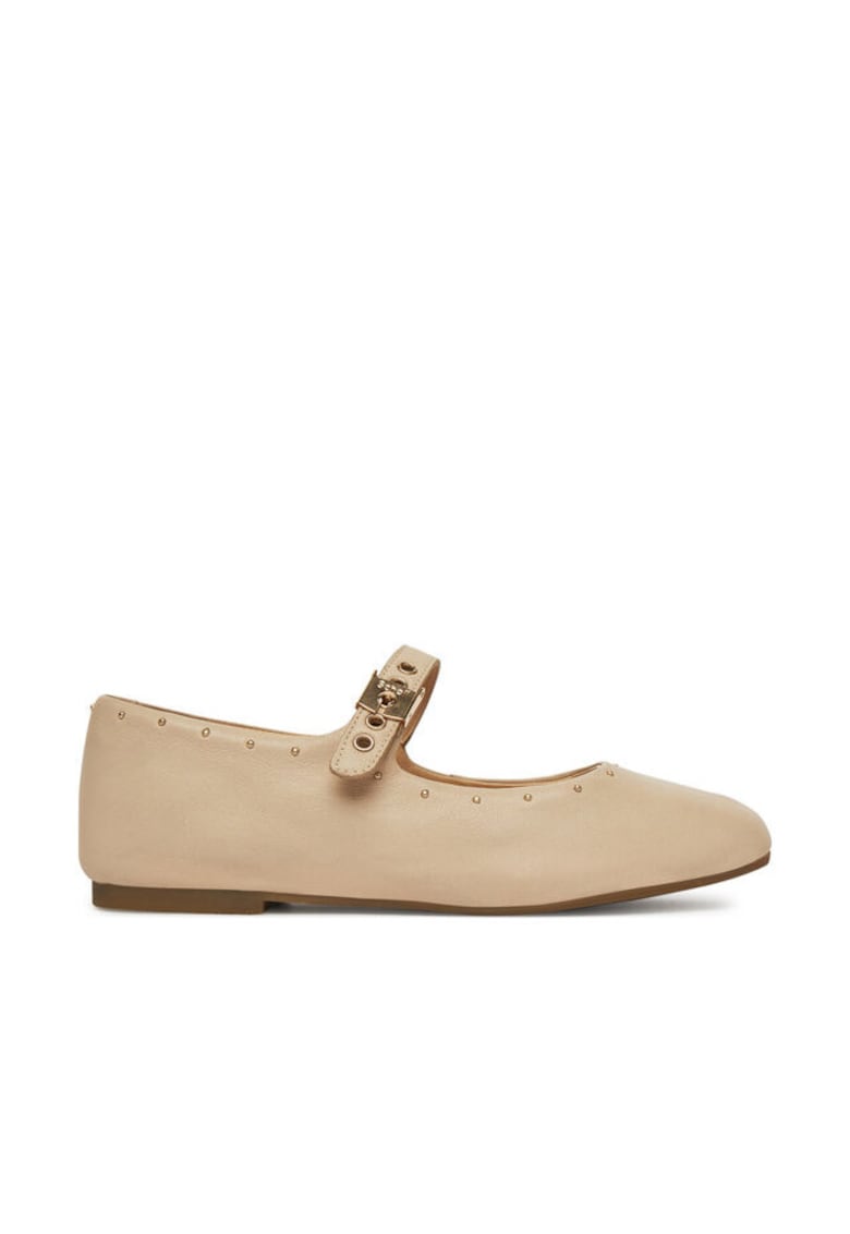 Balerini dama Janine - piele naturala - bej