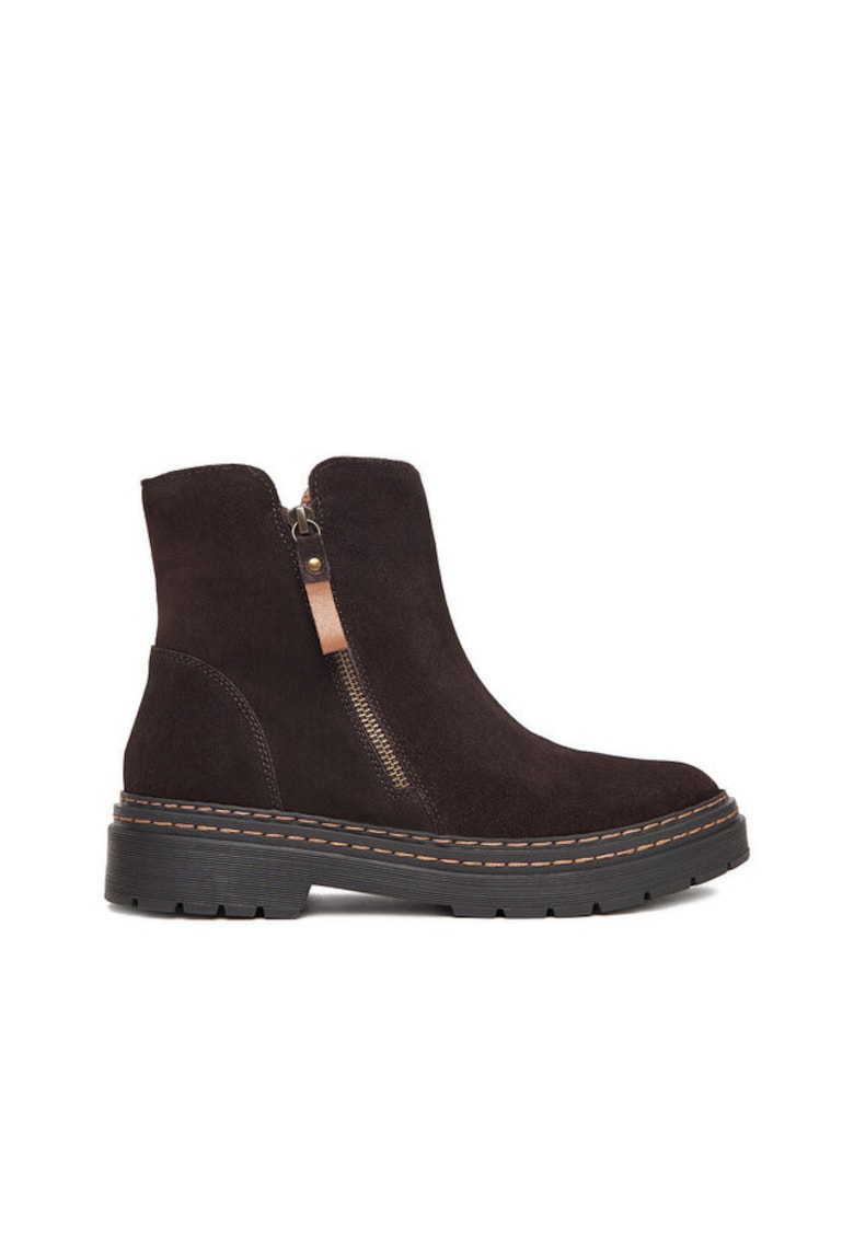 Botine dama - piele naturala - maro - - Maro