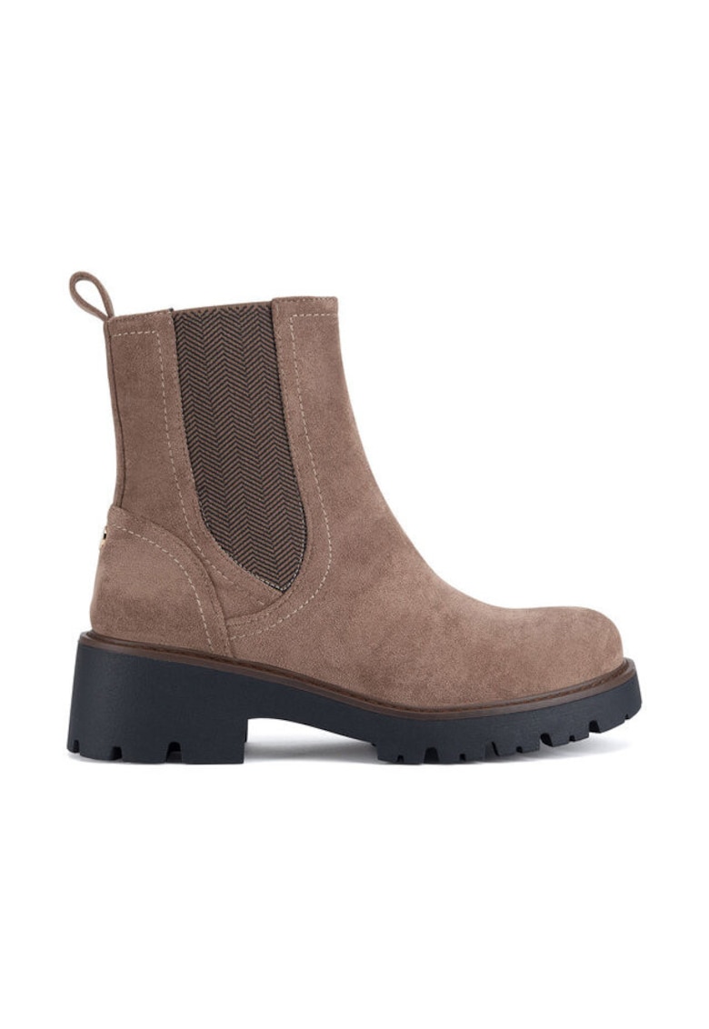 Botine dama - bej - textil WS6381-01