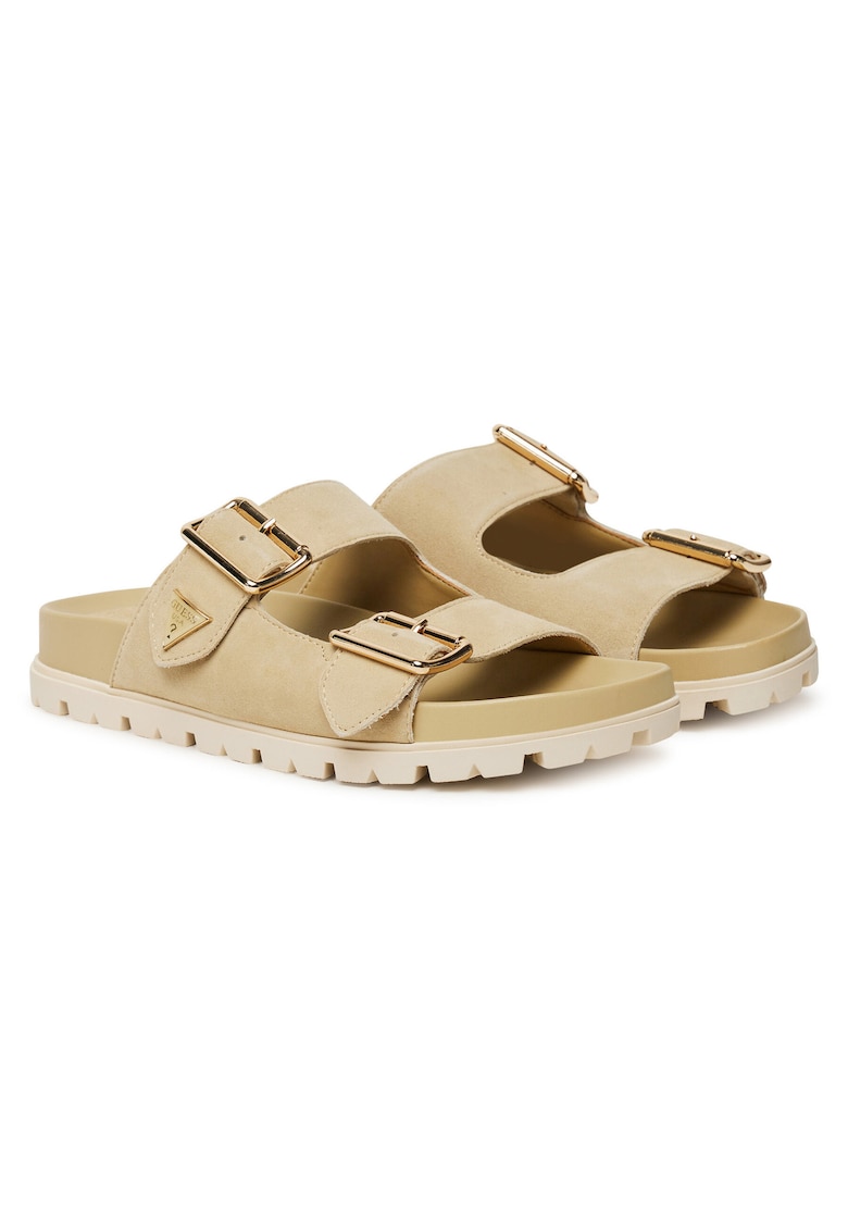 Slapi dama - piele naturala - nude -