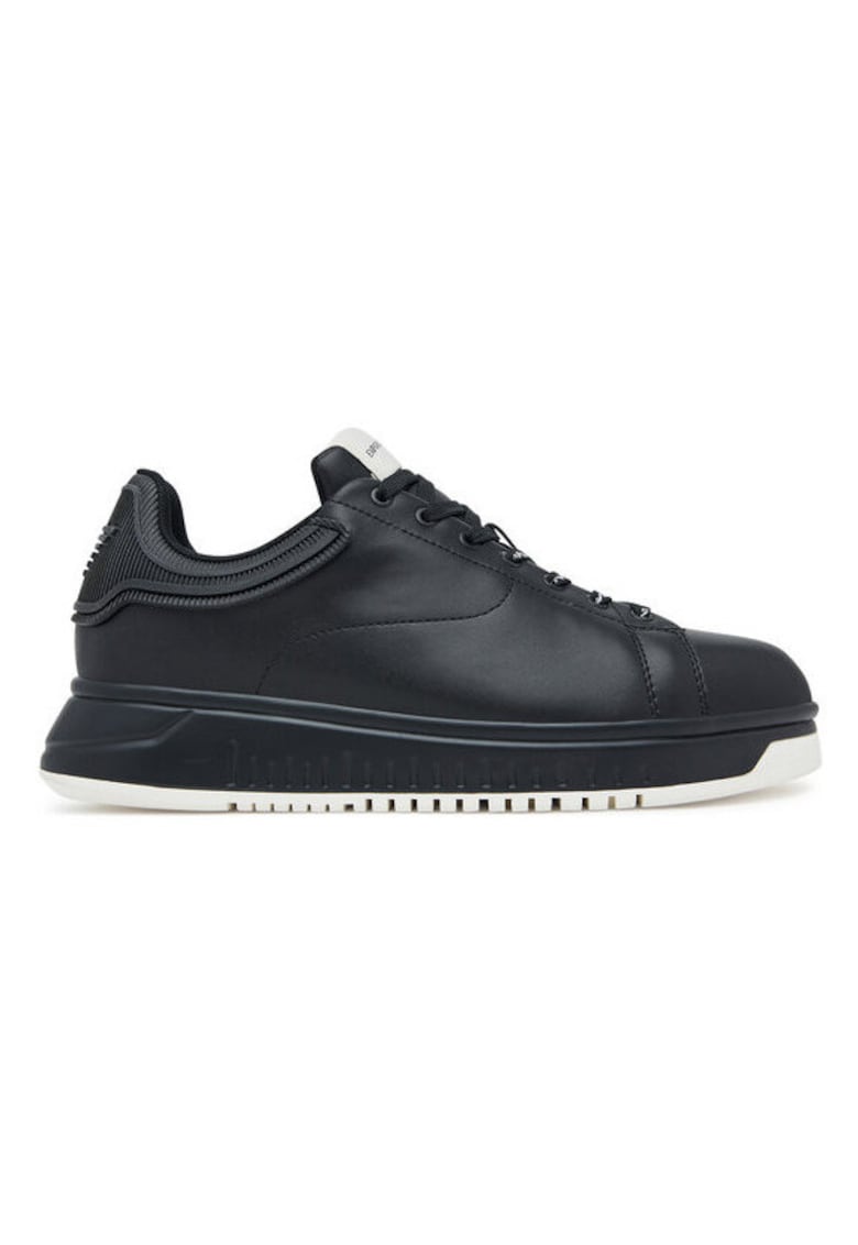 Pantofi sport barbati piele naturala - negru - pentru fitness