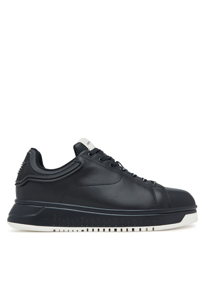 Pantofi sport barbati piele naturala - negru - pentru fitness