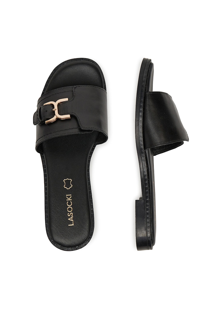 Papuci dama piele naturala - negru - model RST-EMIE-02