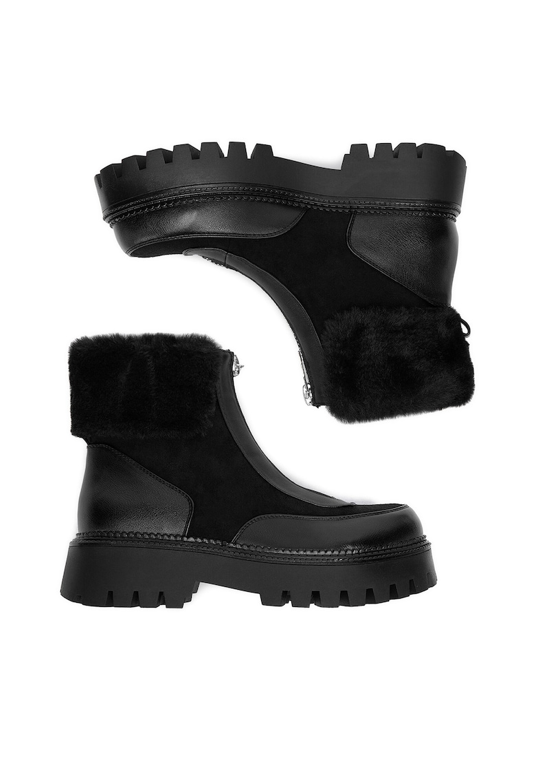 Ghete dama - sintetic - negru -