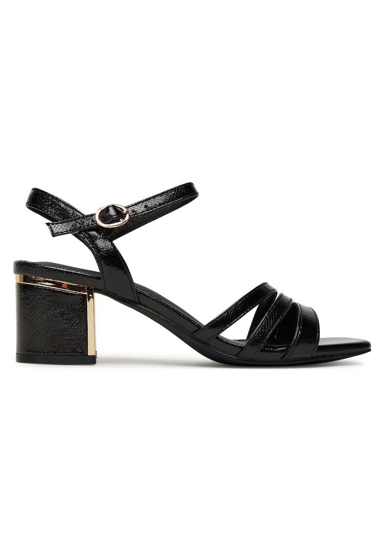 Sandale dama - HY6800-1 - piele naturala - negru -
