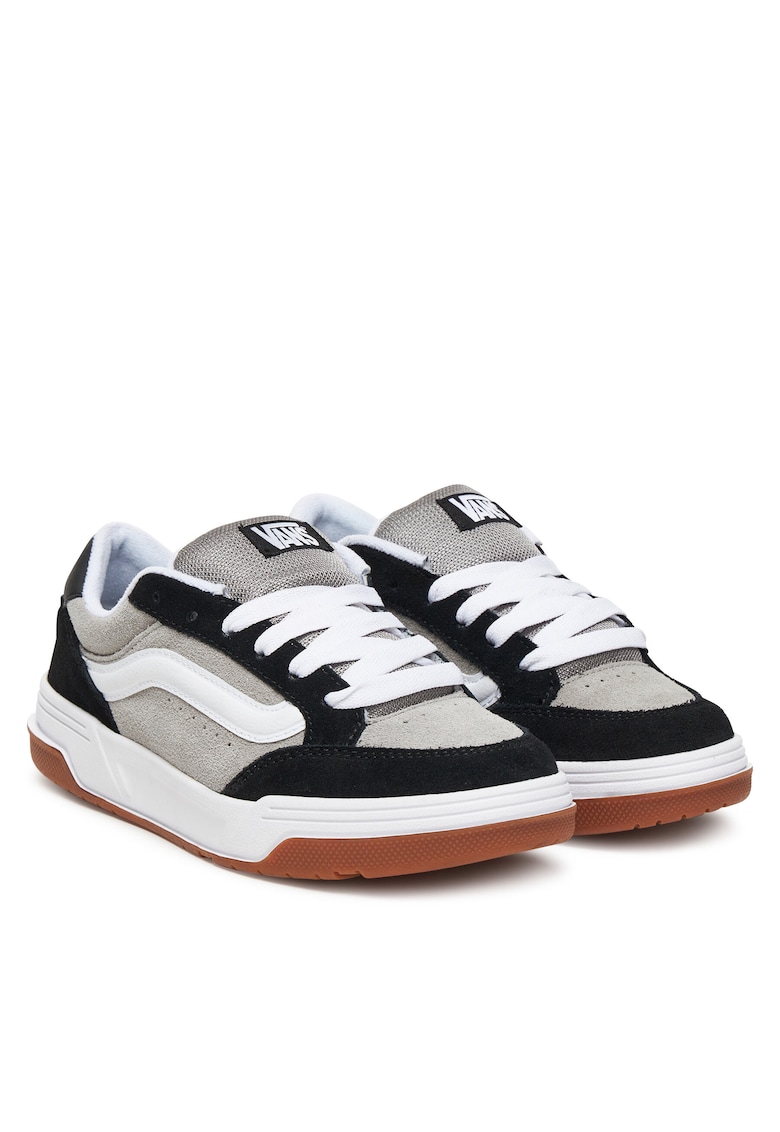 Tenisi copii - baieti - piele naturala - negru/gri