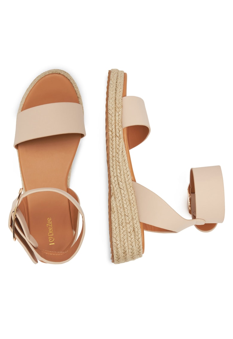 Sandale dama - espadrile bej - tesatura