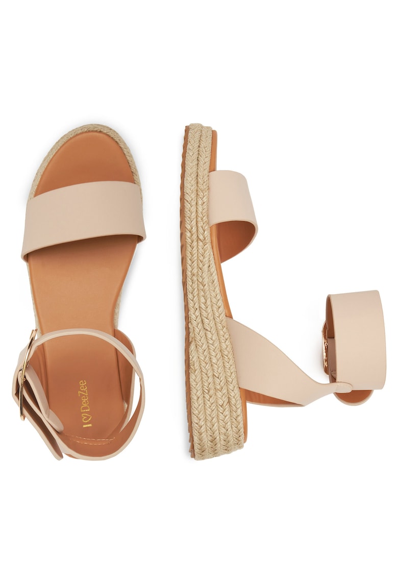 Sandale dama - espadrile bej - tesatura