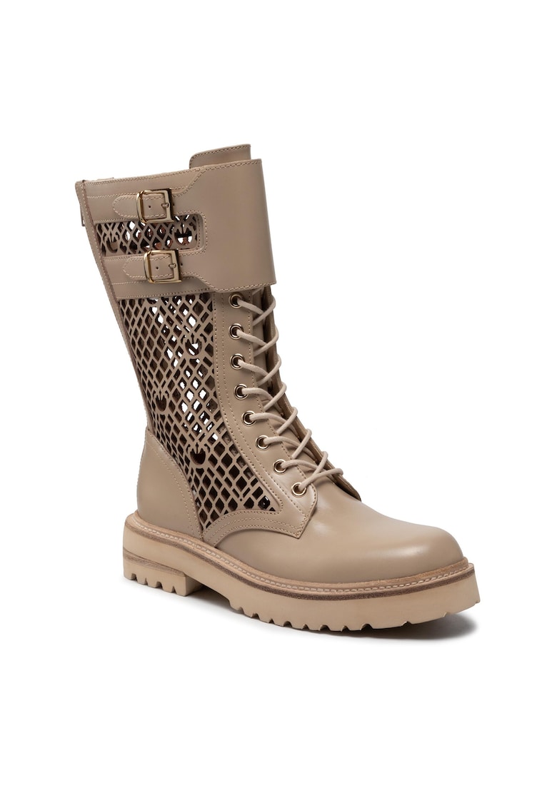 Ghete dama Bej - piele naturala - Q31 Noemi -