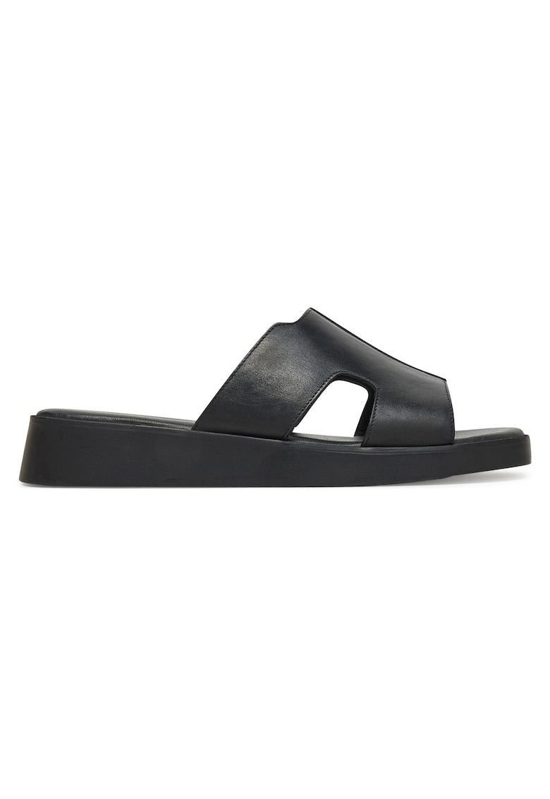 Papuci dama - piele naturala - negru - elegant - confortabil