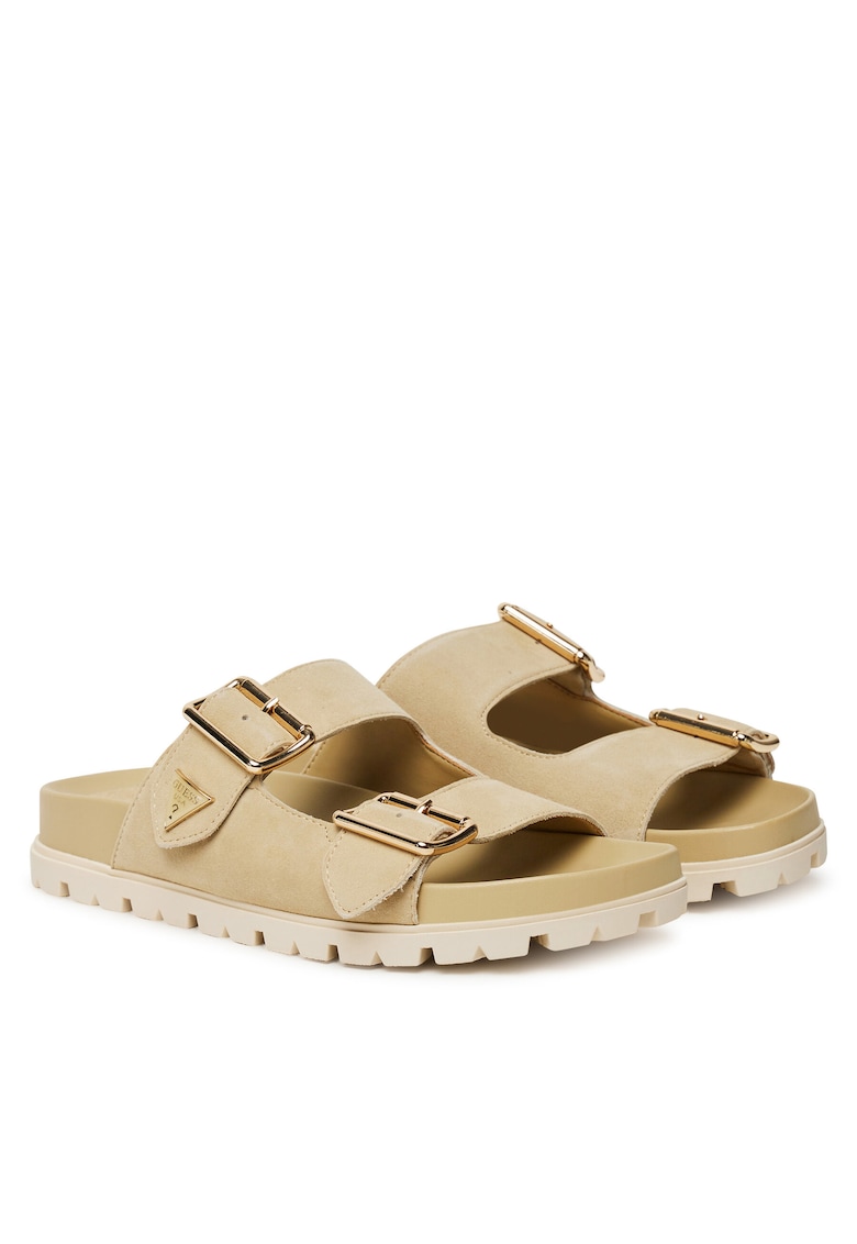 Slapi dama - piele naturala - nude -