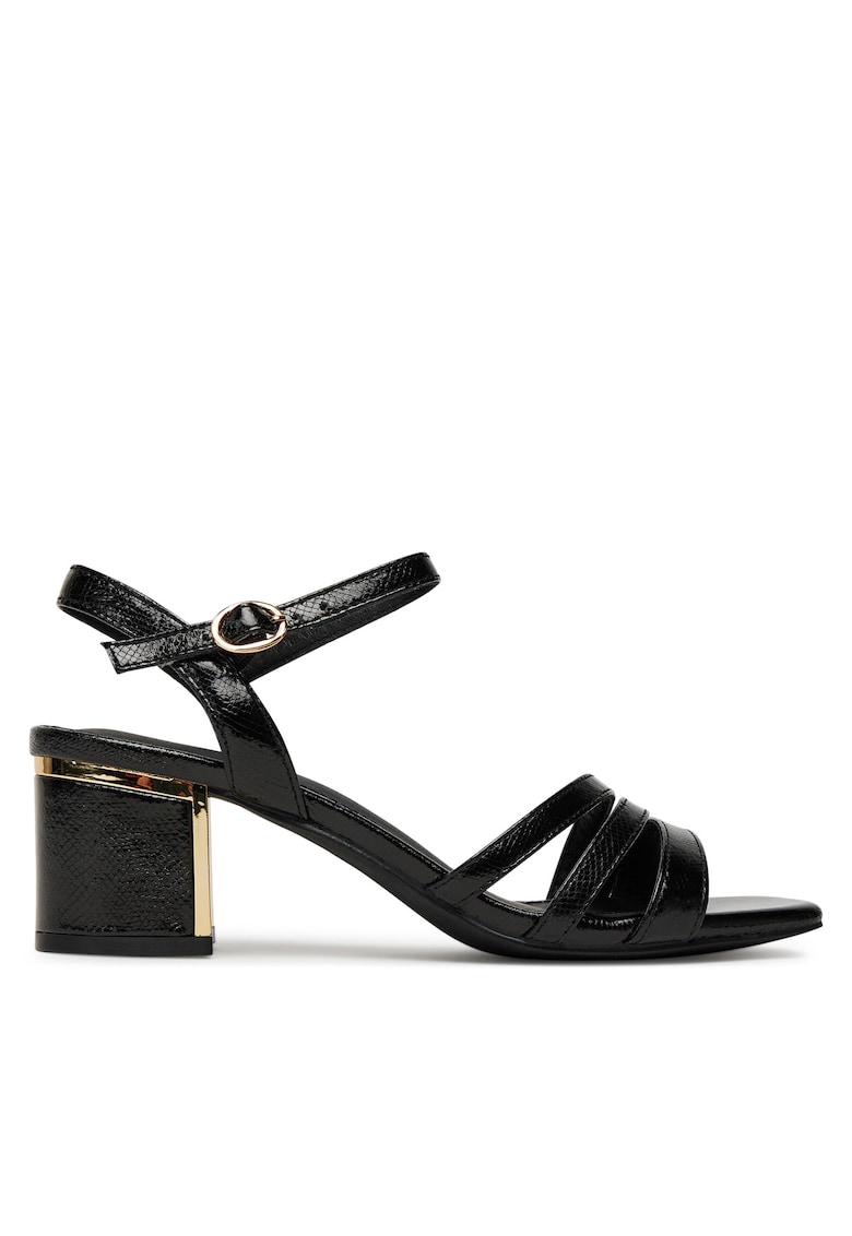 Sandale dama - HY6800-1 - piele naturala - negru -