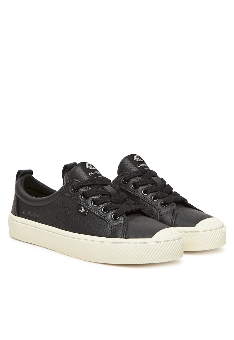 Tenisi unisex Black Oca - piele naturala - negru