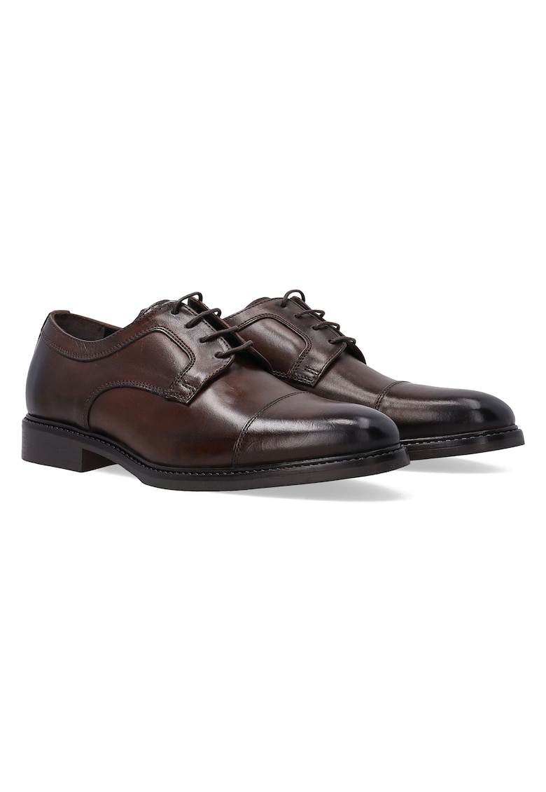 Pantofi derby din piele cu varful contrastant