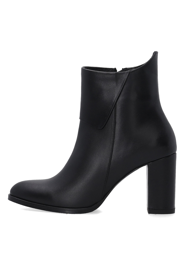 Botine din piele naturala - cu toc