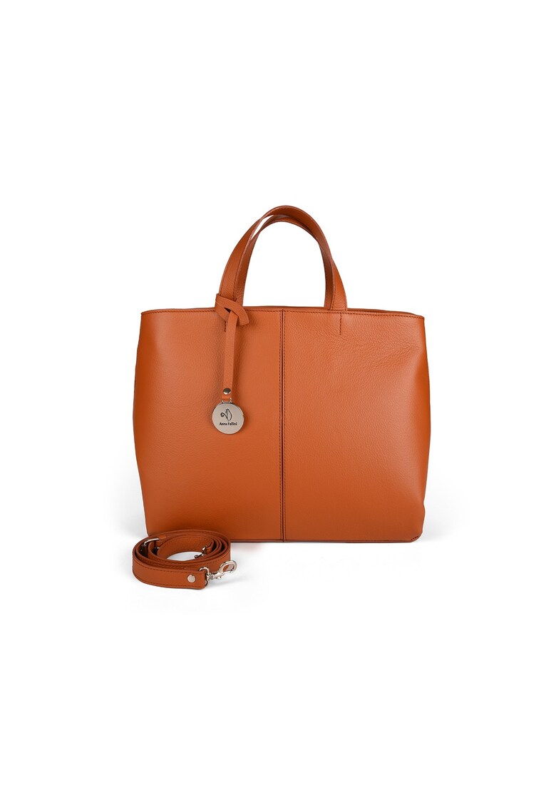 Geanta Mijlocie Cosulet Ana Dama Piele naturala - Coniac