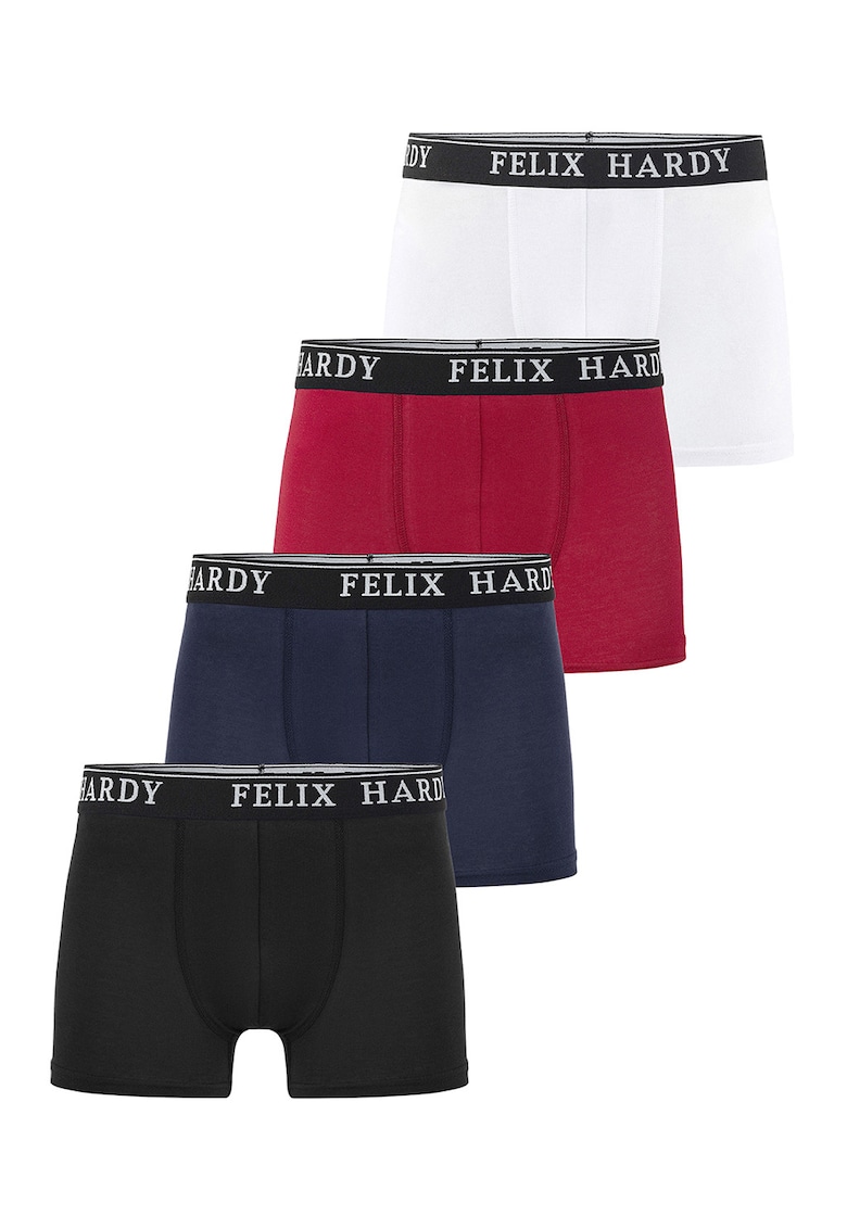 Set de boxeri cu banda logo in talie - 4 perechi