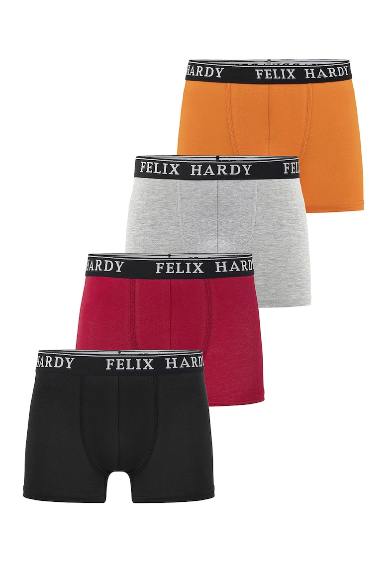 Set de boxeri cu banda logo in talie - 4 perechi