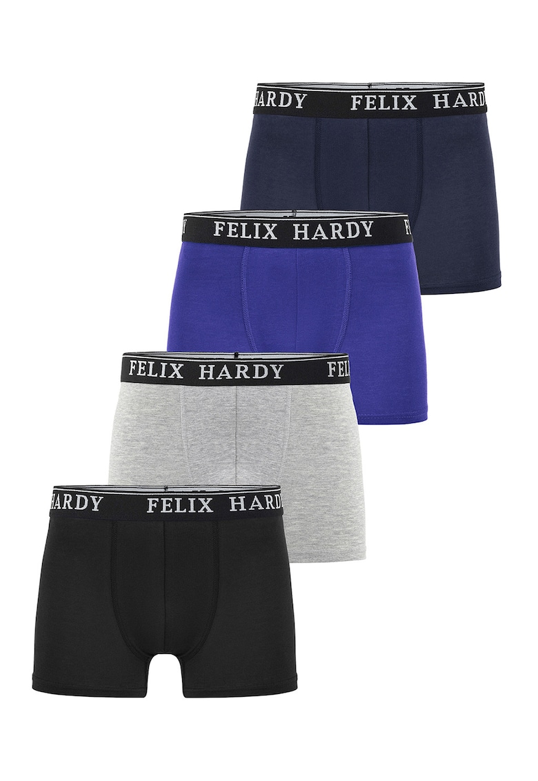 Set de boxeri cu banda logo in talie - 4 perechi