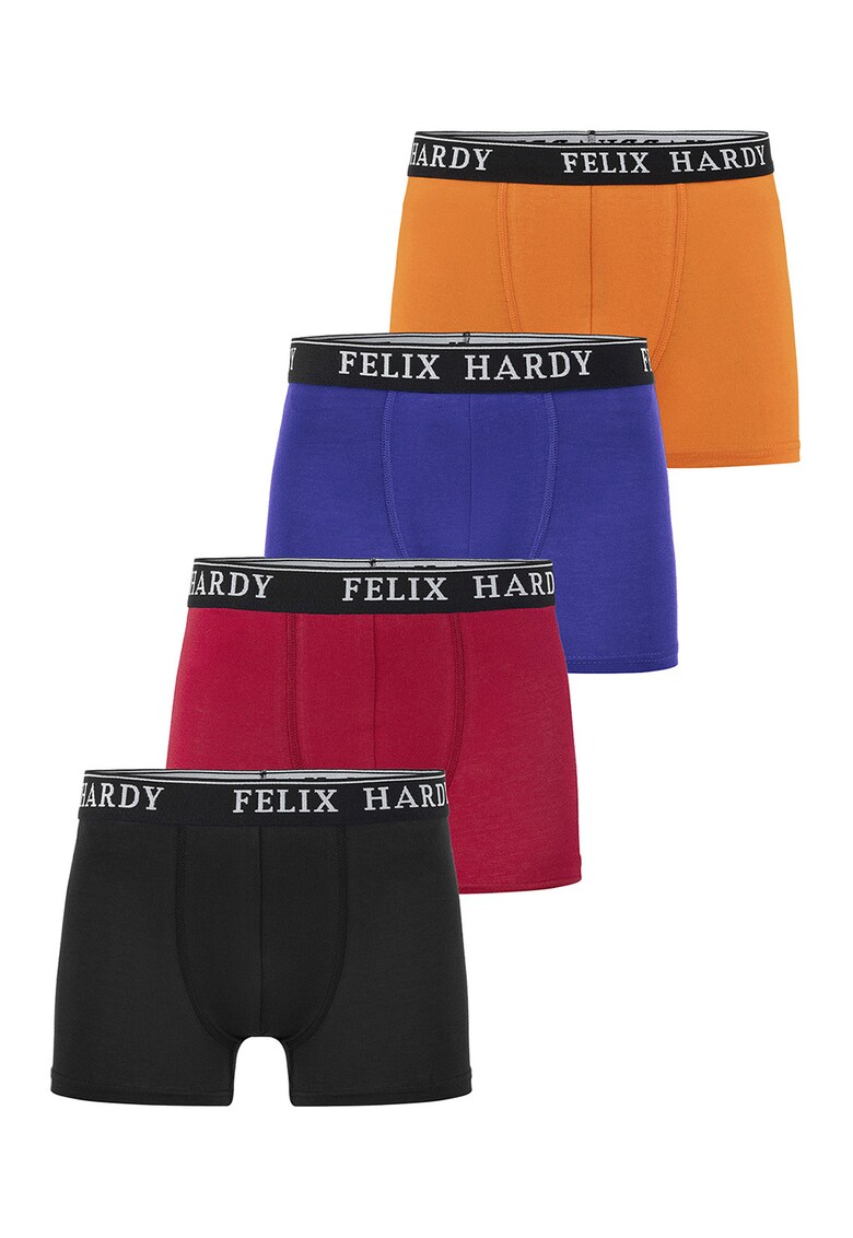 Set de boxeri cu banda logo in talie - 4 perechi