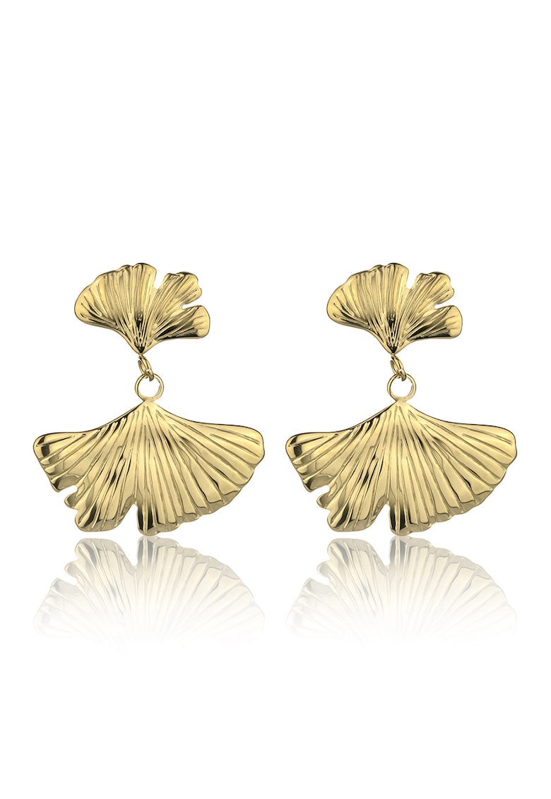 Cercei drop cu tija din otel inoxidabil - Auriu