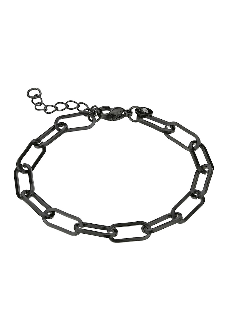 Bratara ajustabila tip lant cu model unisex - Negru