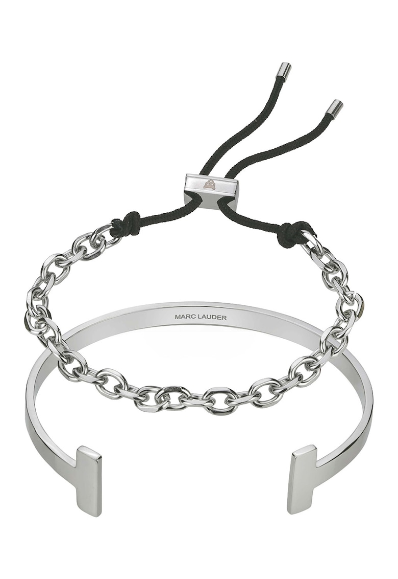 Set de bratara si bratara rigida din otel inoxidabil