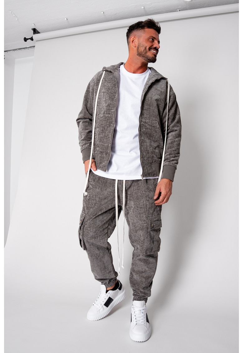Set Cargo din catifea Hanorac si pantalon lung Grey 19362