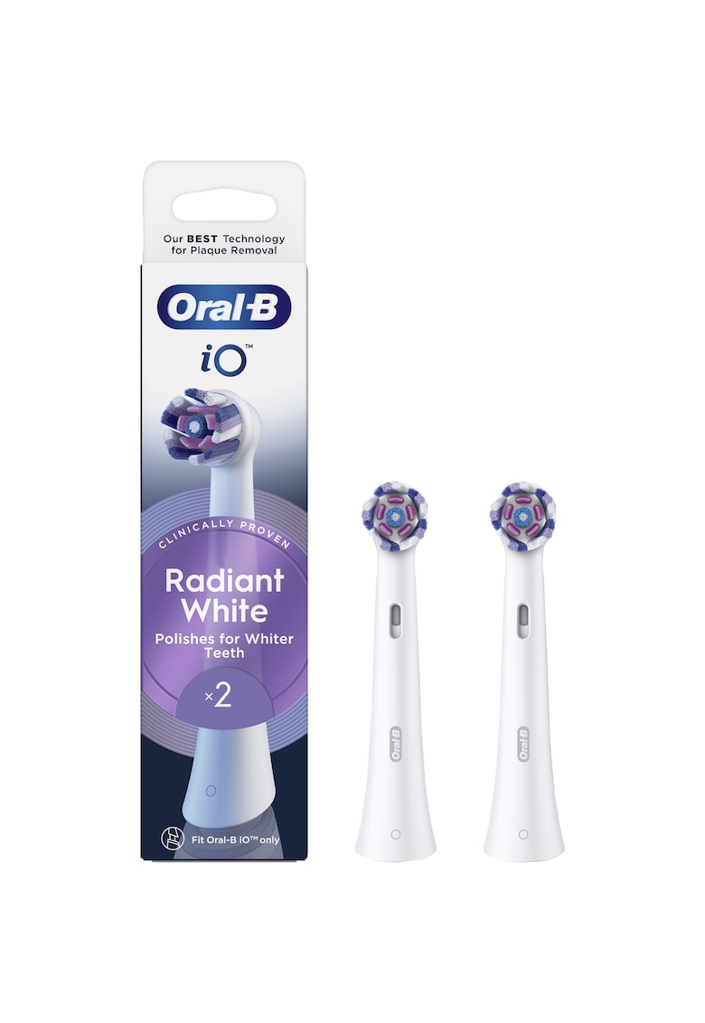 Rezerve periuța de dinți iO Radiant White - compatibile doar cu seria iO - Alb - 2 buc