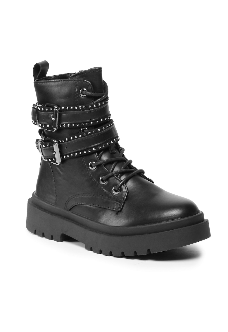 Ghete fete - piele ecologica - negru -