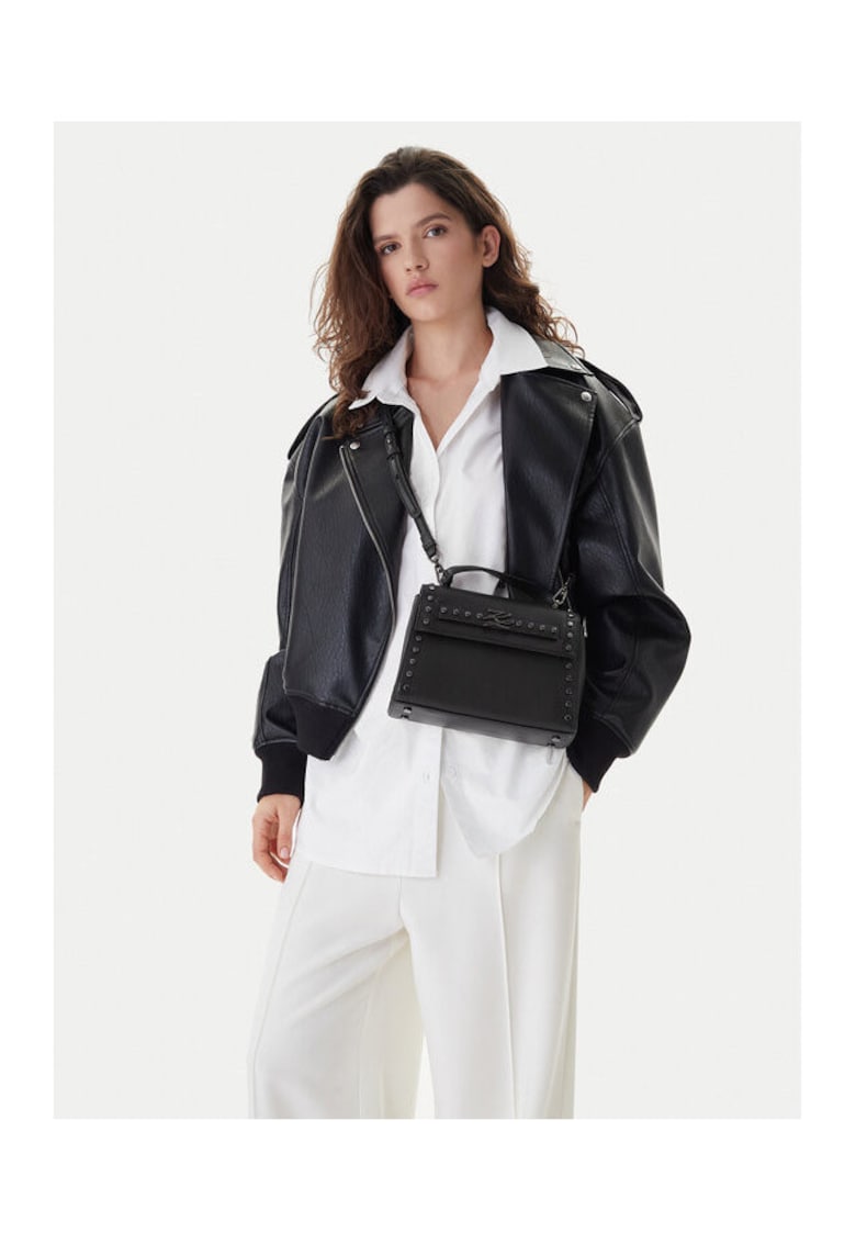 Geanta dama Black Embellishment - piele naturala - 1RC B1W30268