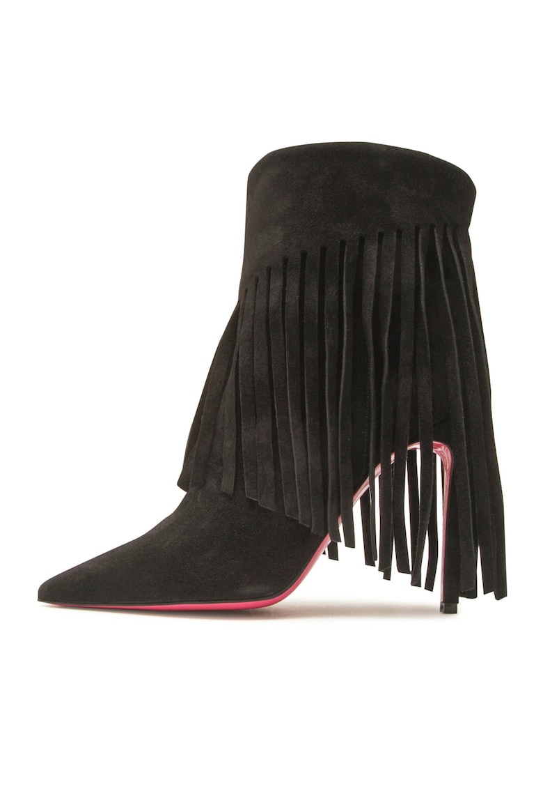 Botine dama Olympe Tronchetto - piele naturala - negru -