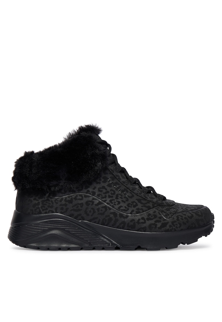Skechers Ghete sport fete - piele ecologica - negru