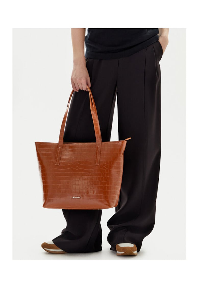 Geanta dama model C-JEN-L-011-08 - culoare brown - material textil.