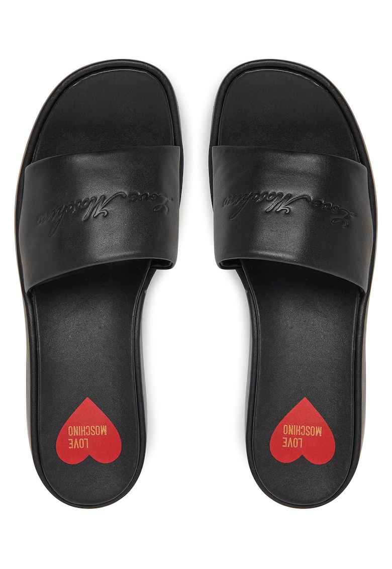 Slapi - Vitello Nero - piele naturala - negru