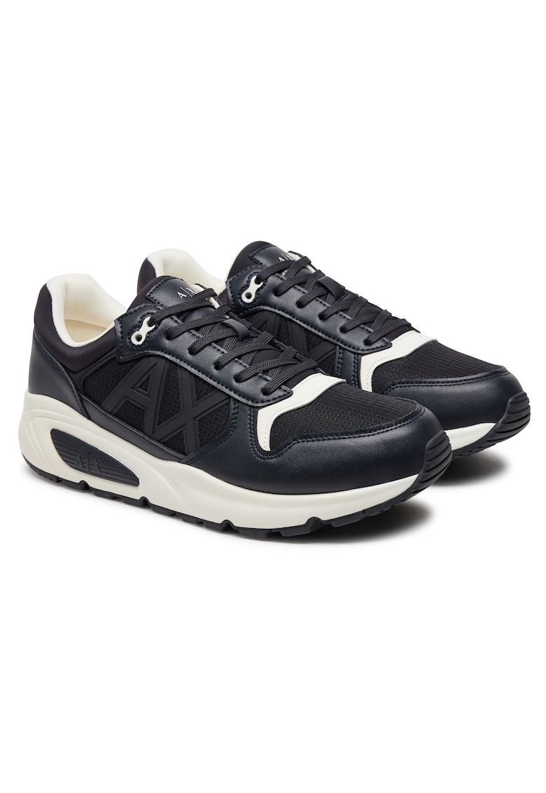 Tenisi barbati textil - model Deep Navy/Off White - Bleumarin