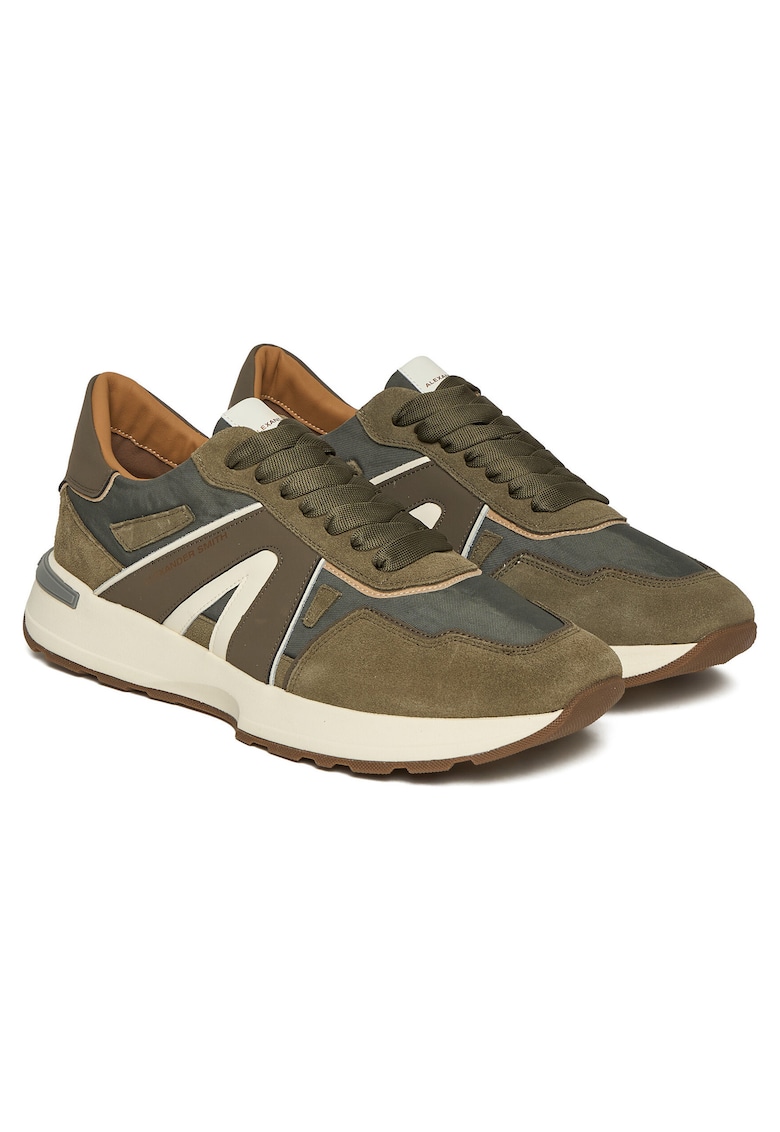 Tenisi barbati - Olive Liverpool - piele naturala - kaki