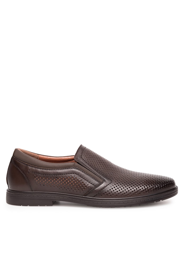 Pantofi barbatesti - MF1635-1 - piele naturala - maro -