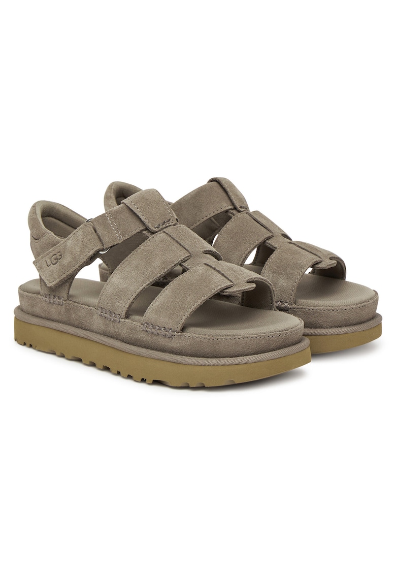 Ugg Sandale dama Smoke Plume - piele naturala - model cu bretele - gri -
