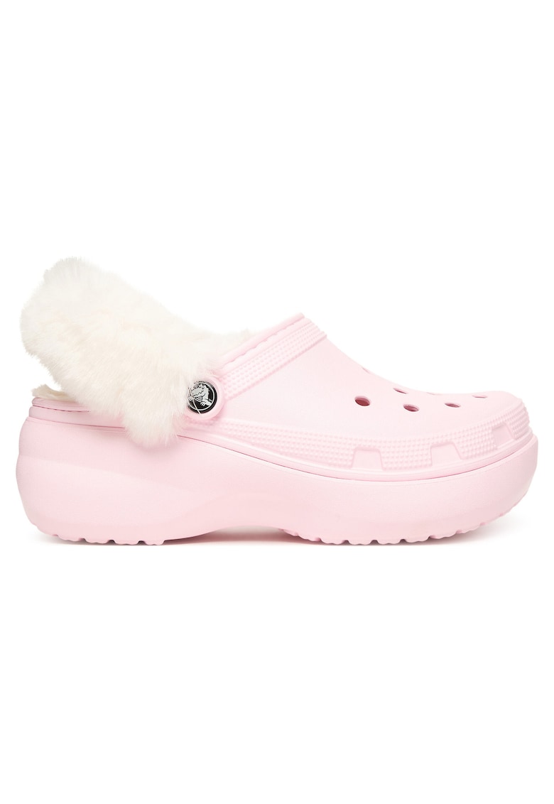 Papuci model Classic Platform Fuz - roz