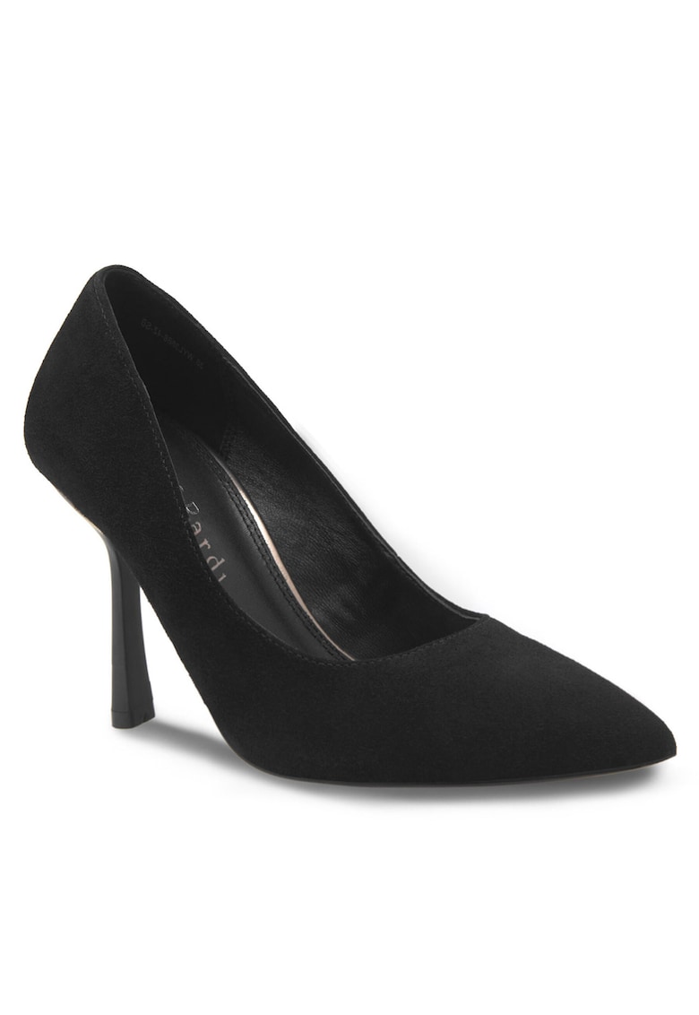 Pantofi dama - toc - piele naturala - negru -