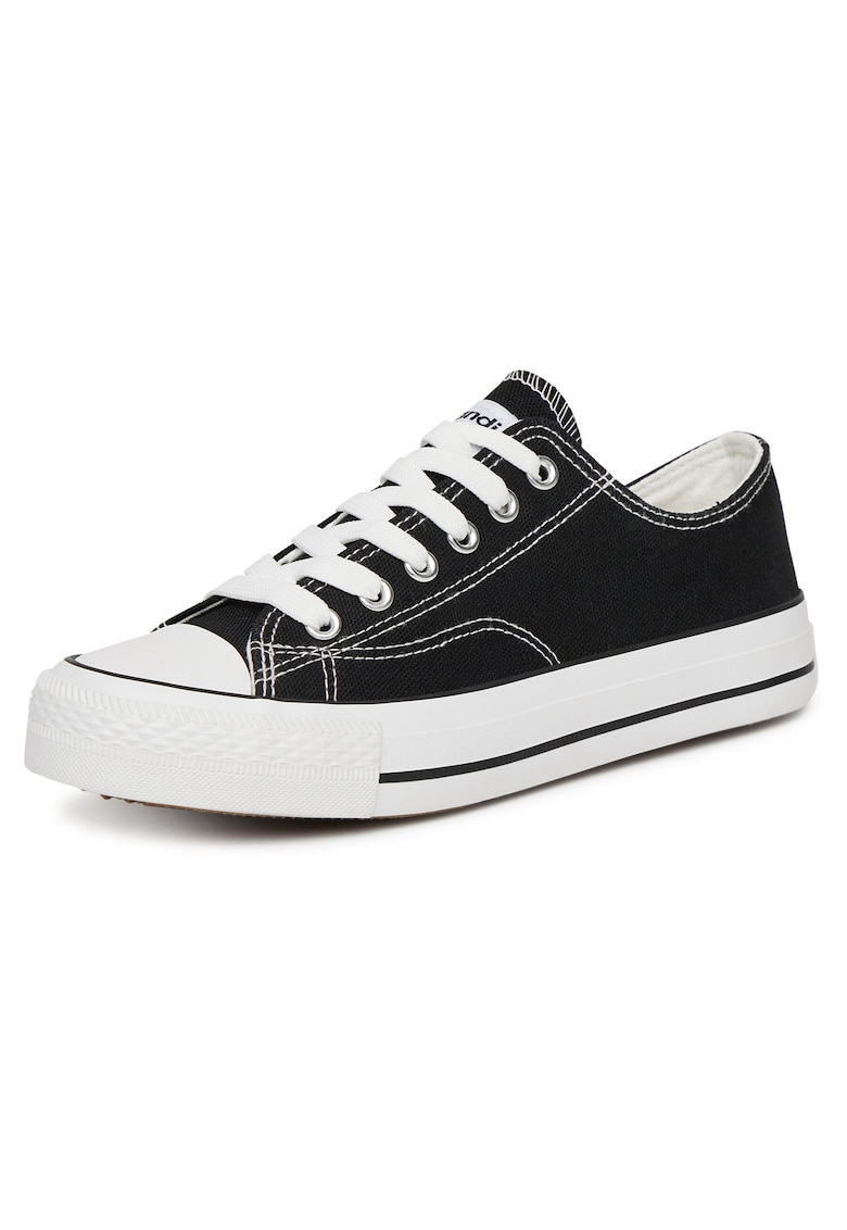 Tenisi pentru dama - textil - alb/negru