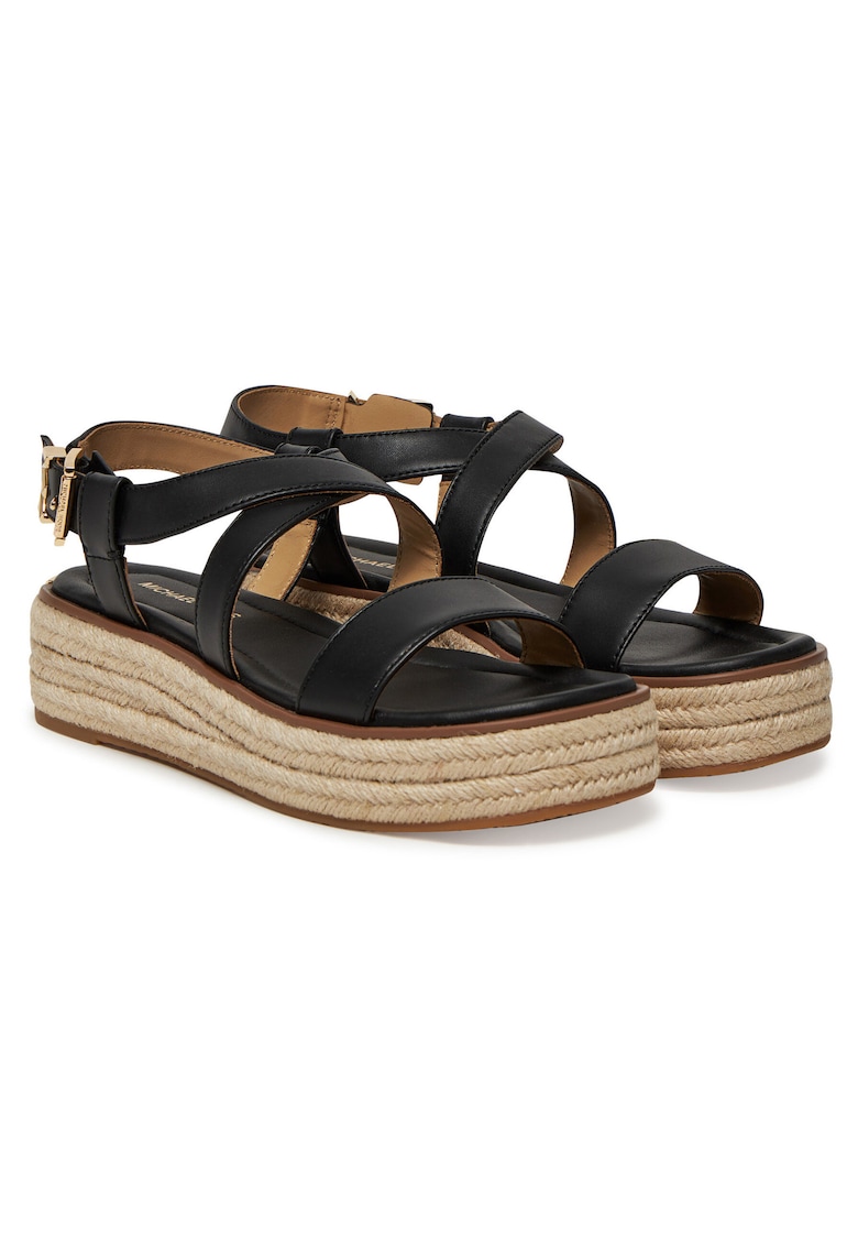 Sandale dama - espadrile Negru - piele naturala - Negru