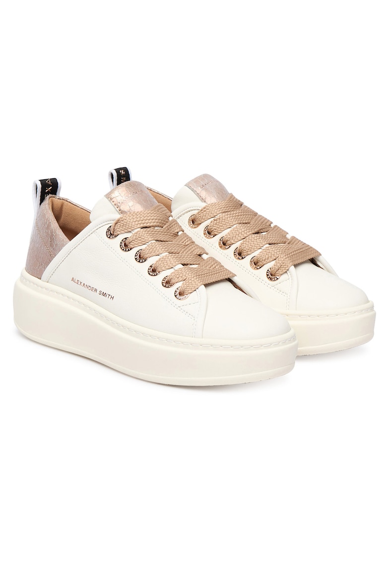 Tenisi dama - ASBCWHW-0524 - piele naturala - alb