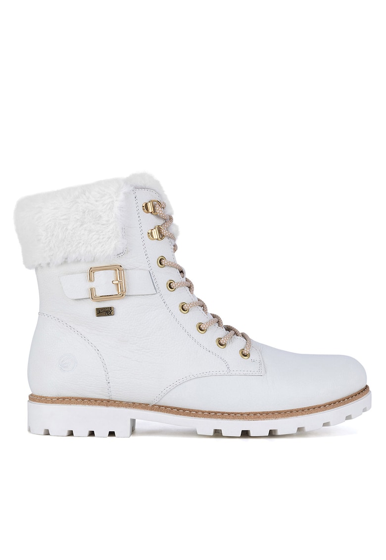 Mocasini dama piele naturala - alb - model Florana