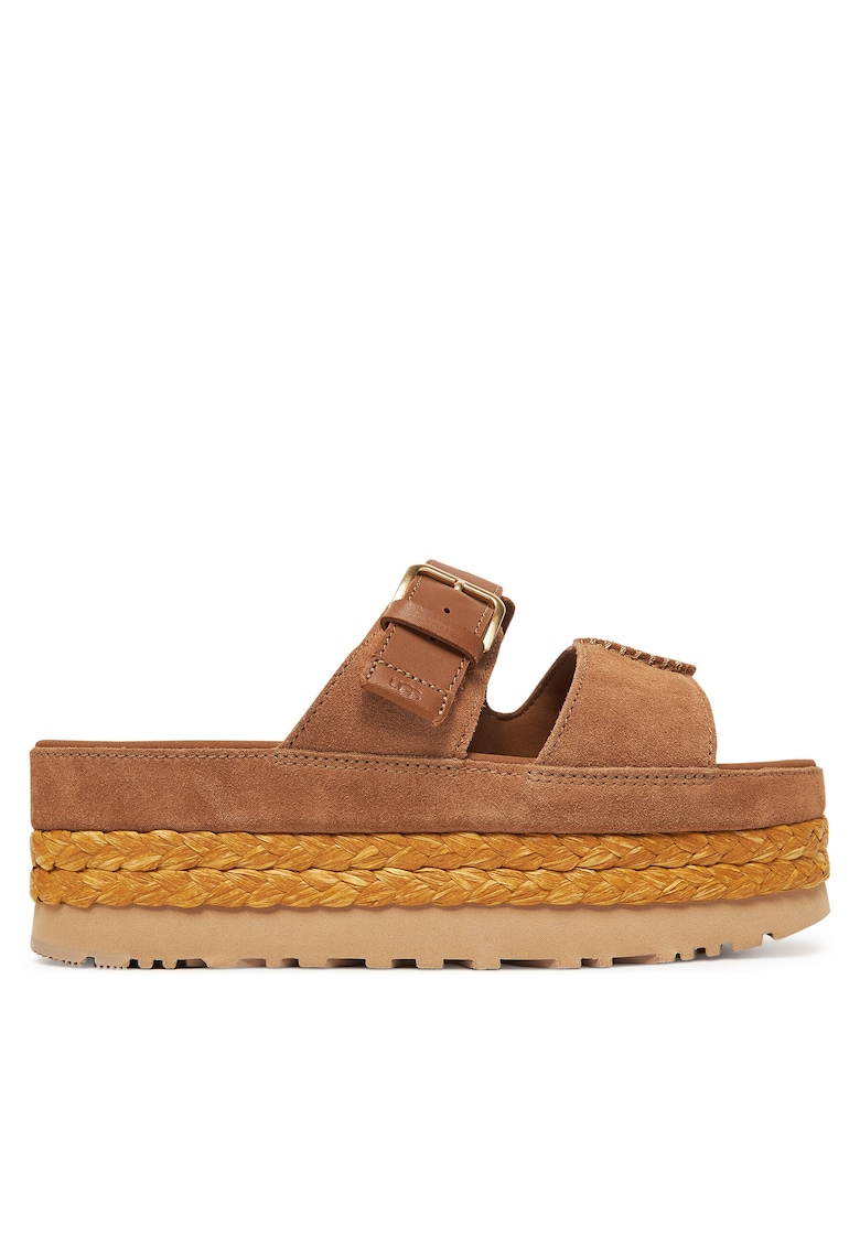 Slapi dama - model Chestnut W Aubrey Slide - piele naturala - maro -