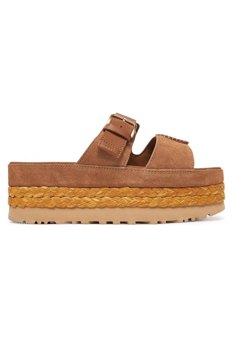 Slapi dama - model Chestnut W Aubrey Slide - piele naturala - maro -