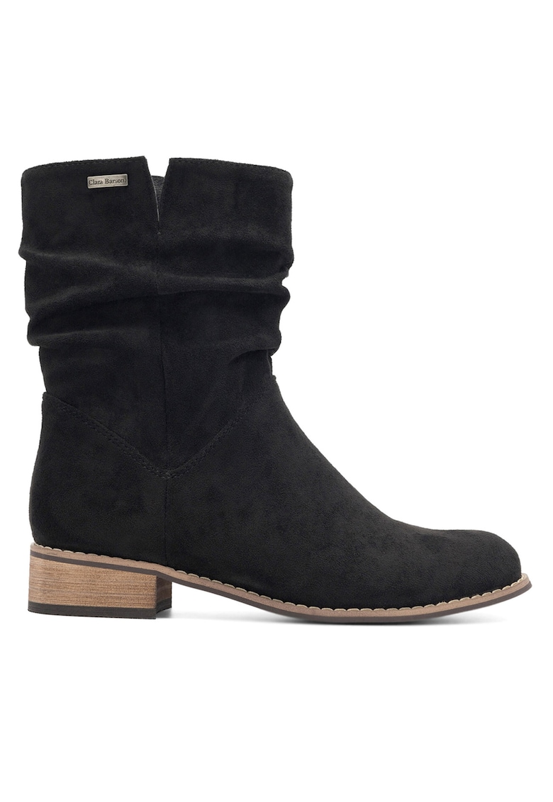 Botine dama - negru - textil WS14087-02