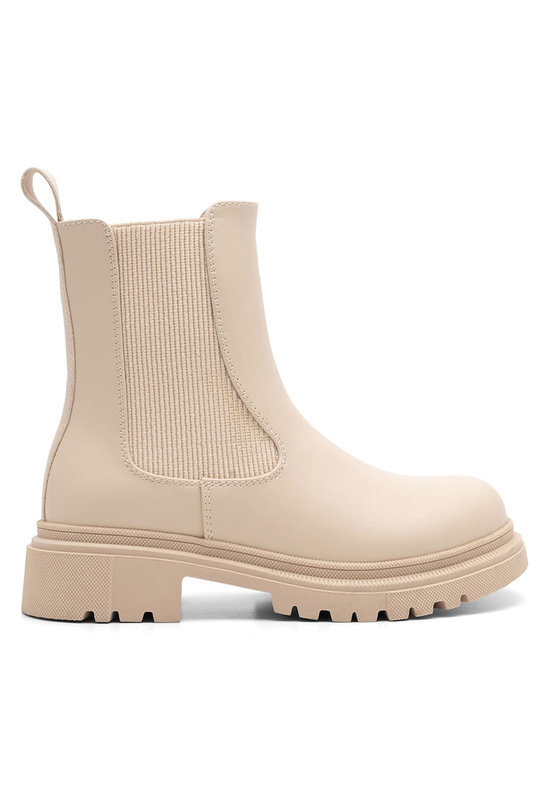 Botine fete - textil - bej